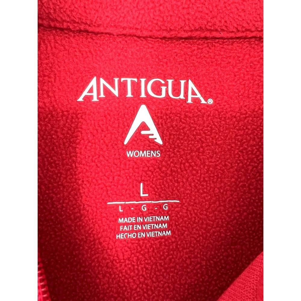 Antigua Cincinnati Reds Zip Up Pullover Womens Large Red Fleece MLB Baseball - Picture 5 of 9